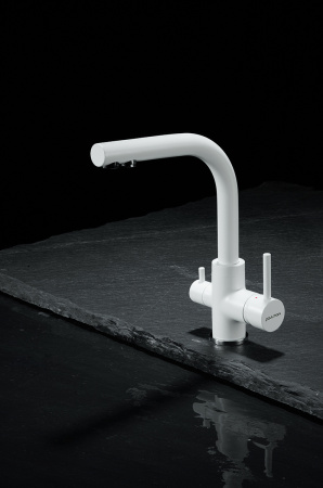 Смеситель для кухни Paulmark ESSEN Es213011-WH на мойку белый